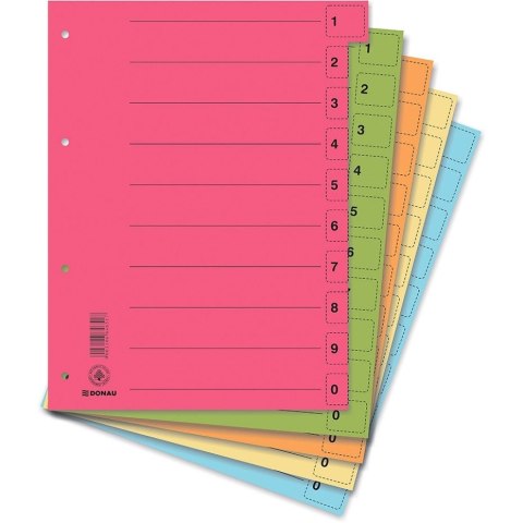 Przekładka numeryczna Donau A4 mix kolorów 250g 10k 0-9 (8611001S-99) Przekładka numeryczna Donau A4 mix kolorów 250g 10k 0-9 (8611001S-99)