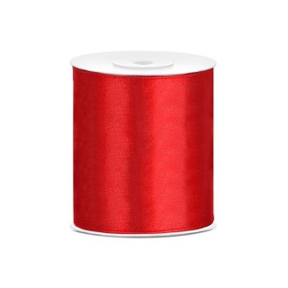 Wstążka Titanum Craft-Fun Series satynowa 100 mm x25 m czerwona