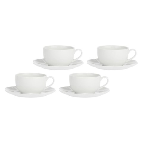 Zestaw 4 filiżanek ze spodkiem Villadeifiori - Biały, 450 ml Zestaw 4 filiżanek ze spodkiem Villadeifiori - Biały, 450 ml