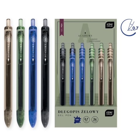 Długopis żelowy Interdruk ACADEMY 0,7mm niebieski 1,0mm (5902277346759) Długopis żelowy Interdruk ACADEMY 0,7mm niebieski 1,0mm (5902277346759)