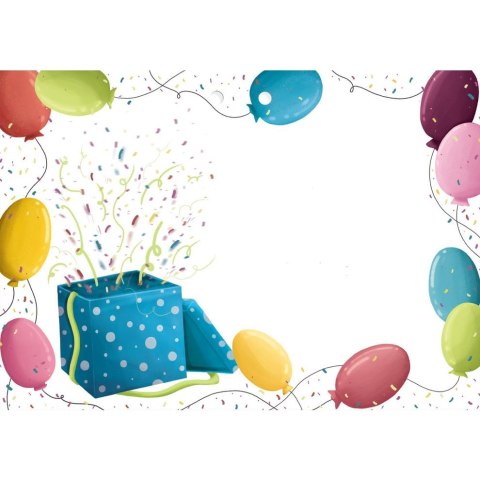 Kartka składana Henry KARNET B8 prezent z balonami (5905701484355) Kartka składana Henry KARNET B8 prezent z balonami (5905701484355)