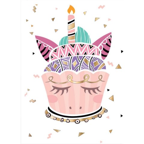 Kartka składana Henry KARNET B8 unicorn tort (5905701484393) Kartka składana Henry KARNET B8 unicorn tort (5905701484393)