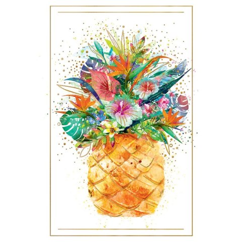Kartka składana Henry KARNET ananas z kwiatami (5905701484249) Kartka składana Henry KARNET ananas z kwiatami (5905701484249)