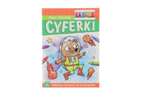 Książeczka edukacyjna Aksjomat Piszę i koloruję. Cyferki. Książeczka edukacyjna Aksjomat Piszę i koloruję. Cyferki.