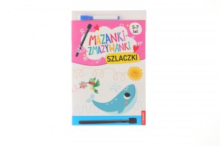 Książeczka edukacyjna Demart Mazanki-zmazywanki. Kolorowe szlaczki. Ćwiczenia z pisakiem