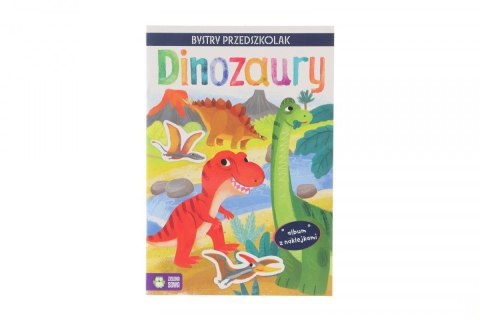 Książeczka edukacyjna Zielona Sowa Bystry maluszek.Album z naklejkami. Dinozaury Książeczka edukacyjna Zielona Sowa Bystry maluszek.Album z naklejkami. Dinozaury