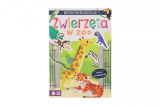 Książeczka edukacyjna Zielona Sowa Bystry maluszek.Album z naklejkami. Zwierxęta w Zoo