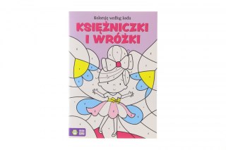 Książeczka edukacyjna Zielona Sowa Koloruję wedłu kodu. (Księżniczki i wróżki.)