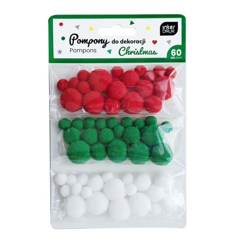 Pompony Interdruk CHRISTMAS 5902277356864 mix 60 szt (60zt) Pompony Interdruk CHRISTMAS 5902277356864 mix 60 szt (60zt)