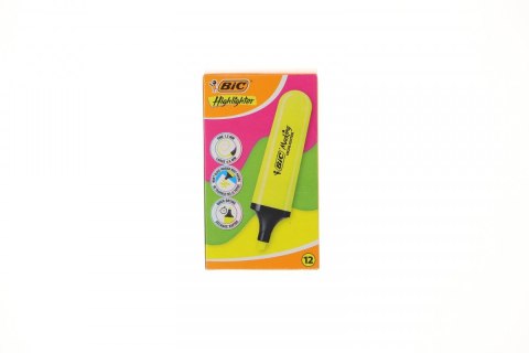 Zakreślacz Bic FLAT HIGHLIGHTER 12 szt 3086123742864, żółty (517962 neon żółty) Zakreślacz Bic FLAT HIGHLIGHTER 12 szt 3086123742864, żółty (517962 neon żółty)