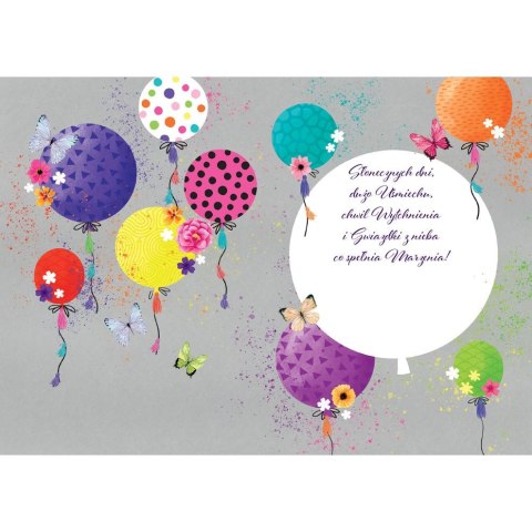 Kartka składana Henry JASKRAWE BALONY A5 Kartka składana Henry JASKRAWE BALONY A5