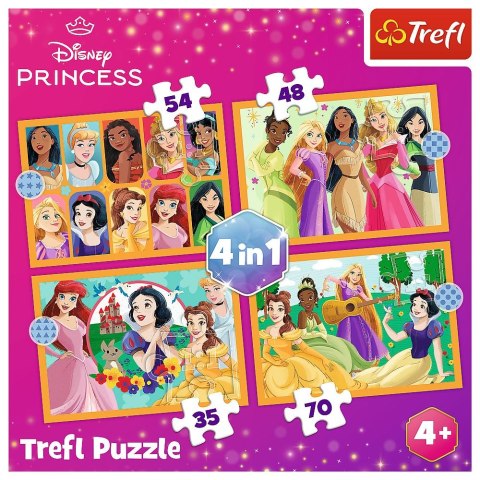Puzzle Trefl Disney Princess Bajkowe historie 4w1 el. (34651) Puzzle Trefl Disney Princess Bajkowe historie 4w1 el. (34651)