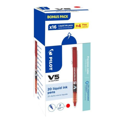 Cienkopis Pilot czerwony V5, czerwony 0,3mm 1kol. (PIBX-V5-R-BOX) Cienkopis Pilot czerwony V5, czerwony 0,3mm 1kol. (PIBX-V5-R-BOX)