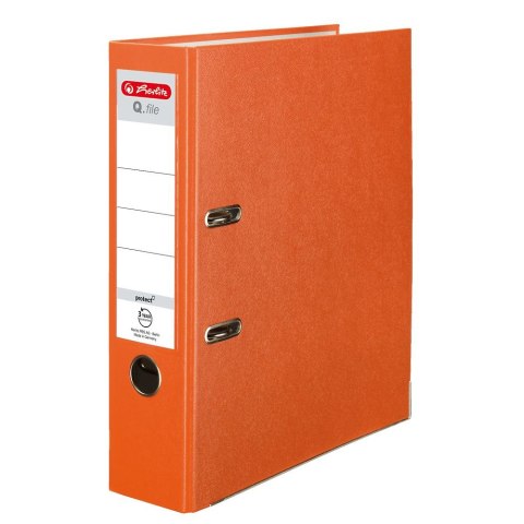 Segregator dźwigniowy Herlitz Q. file Standard A4 80mm pomarańczowy (0011178944) Segregator dźwigniowy Herlitz Q. file Standard A4 80mm pomarańczowy (0011178944)