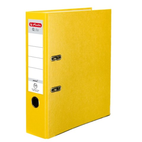 Segregator dźwigniowy Herlitz Q. file Standard A4 80mm żółty (0011167442) Segregator dźwigniowy Herlitz Q. file Standard A4 80mm żółty (0011167442)