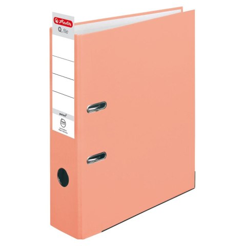 Segregator dźwigniowy Herlitz Q.file protect A4 80mm łososiowy (50028481) Segregator dźwigniowy Herlitz Q.file protect A4 80mm łososiowy (50028481)