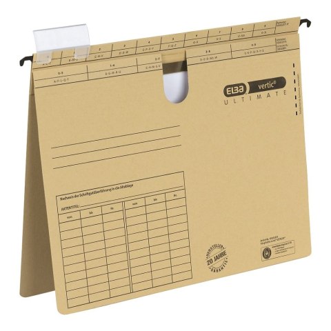 Skoroszyt Elba Vertic Ultimate wiszący A4 brązowy karton 230g (100081039)