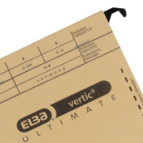 Skoroszyt Elba Vertic Ultimate wiszący personalno-kredytowy A4 brązowy karton 230g (100082310)