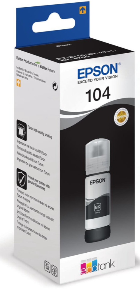 Tusz Epson EcoTank czarny 65ml (C13T00P140) Tusz Epson EcoTank czarny 65ml (C13T00P140)