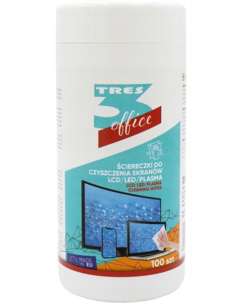 Chusteczki Tres do LCD/LED 100 szt. Chusteczki Tres do LCD/LED 100 szt.