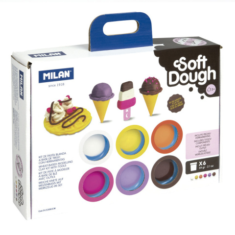 Ciastolina Milan 6 kol. Ice Creams & Waffles 59g Ciastolina Milan 6 kol. Ice Creams & Waffles 59g