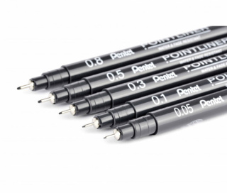 Cienkopis Pentel cienkopis, czarny 0,05mm 1kol.