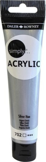 Farba akrylowa Daler Rowney Simply kolor: Srebrny 75ml