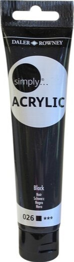 Farba akrylowa Daler Rowney Simply kolor: czarny 75ml