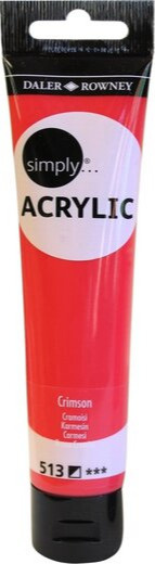 Farba akrylowa Daler Rowney Simply kolor: czerwony 75ml Farba akrylowa Daler Rowney Simply kolor: czerwony 75ml
