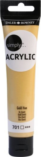 Farba akrylowa Daler Rowney Simply kolor: złoty 75ml