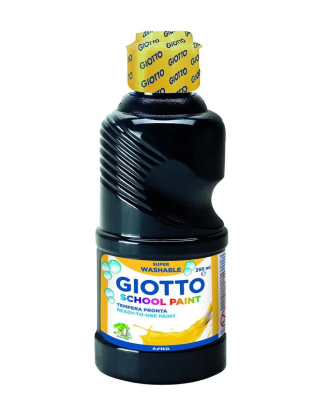 Farba tempera Giotto kolor: czarna 250ml 1 kolor.