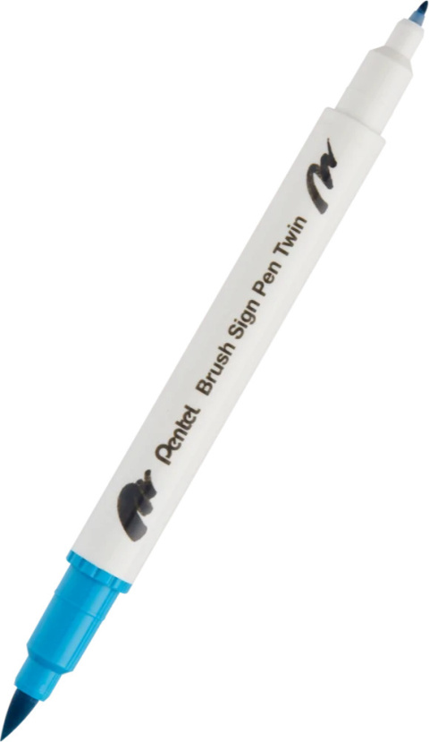 Flamaster Pentel Pisak BRUSH DWUSTRONNY NIEBIESKI Flamaster Pentel Pisak BRUSH DWUSTRONNY NIEBIESKI