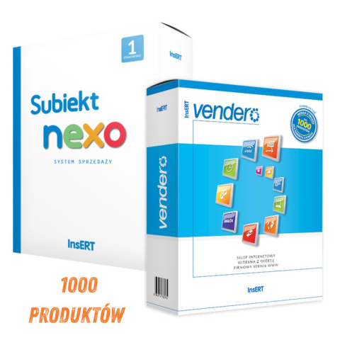 Insert Subiekt Nexo 1 stanowisko + Vendero - sklep internetowy 1000 produktów Insert Subiekt Nexo 1 stanowisko + Vendero - sklep internetowy 1000 produktów