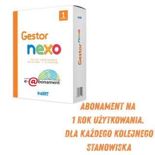Insert Gestor Nexo - abonament na 1 rok (każde kolejne stanowisko)