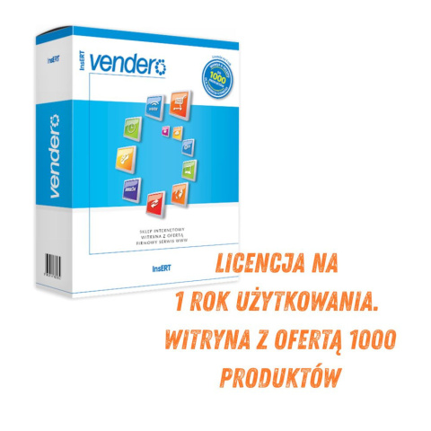 Insert Vendero - witryna licencja na 1 rok użytkowania 1000 produktów
