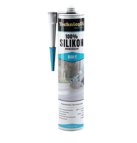 Klej w tubie Technicqll Silikon 300ml bezbarwny Klej w tubie Technicqll Silikon 300ml bezbarwny