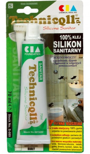 Klej w tubie Technicqll Silikon 70ml sanitarny