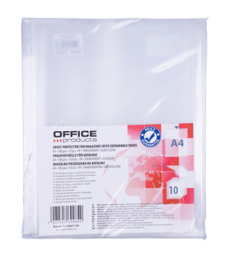 Koszulki na dokumenty Office Products krystaliczne A4 kolor: przezroczysty typu U 180 mic.