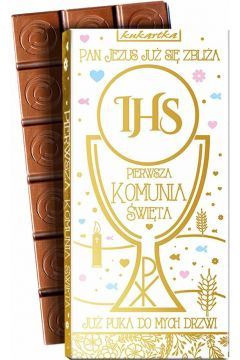 Kukartka czekoladowa kartka na I Komunię Św.