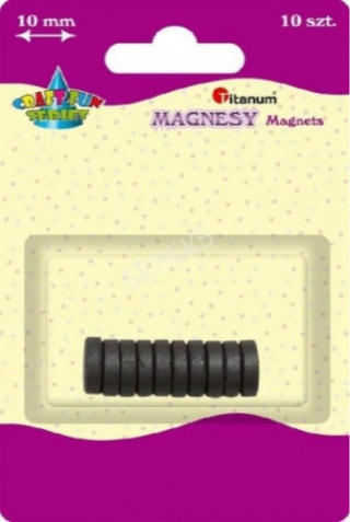 Magnes Titanum Craft-Fun Series czarny śr. 10mm 10 sztuk