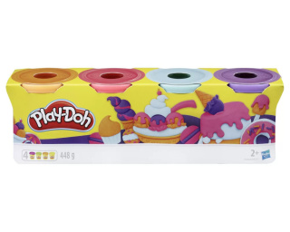 Masa plastyczna dla dzieci Playdoh Tuby uzupełniające (4 kolory) Słodkie kolory mix