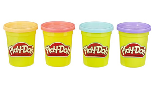 Masa plastyczna dla dzieci Playdoh Tuby uzupełniające (4 kolory) Słodkie kolory mix