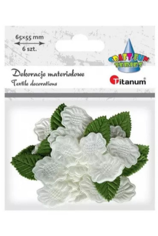 Ozdoba materiałowa Titanum Craft-Fun Series kwiaty gardenii