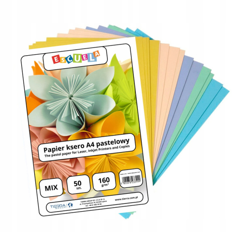 Papier kolorowy Escuela pastelowy mix 100 k 160 g