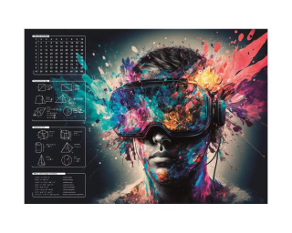 Podkład na biurko Panta Plast VR mix PVC PCW dwustronny