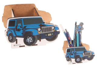Przybornik na biurko Cresco JEEP mix drewniany do składania