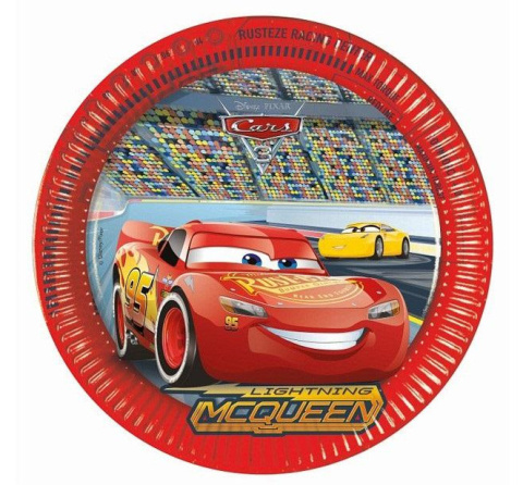 Talerz jednorazowy Godan Cars śr. 230mm 8 szt. Talerz jednorazowy Godan Cars śr. 230mm 8 szt.