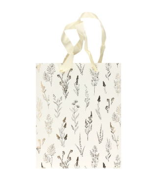 Torba prezentowa białe złote 250x100x200