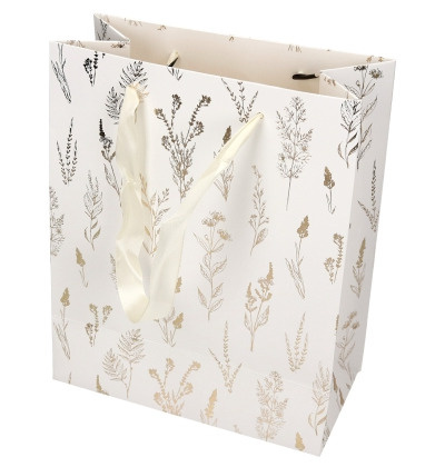 Torba prezentowa białe złote 250x100x200 Torba prezentowa białe złote 250x100x200