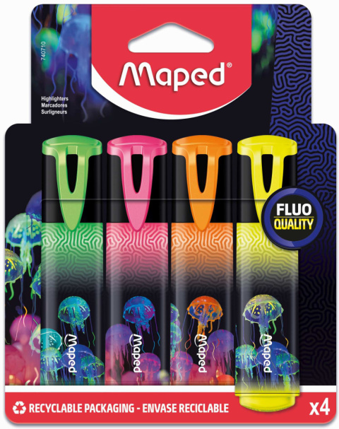 Zakreślacz Maped DEEPSEA 4 szt 3154147407103, mix 1-5mm Zakreślacz Maped DEEPSEA 4 szt 3154147407103, mix 1-5mm